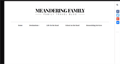 Desktop Screenshot of meanderingfamily.com