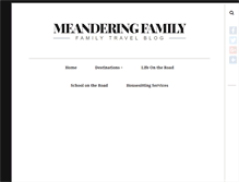 Tablet Screenshot of meanderingfamily.com